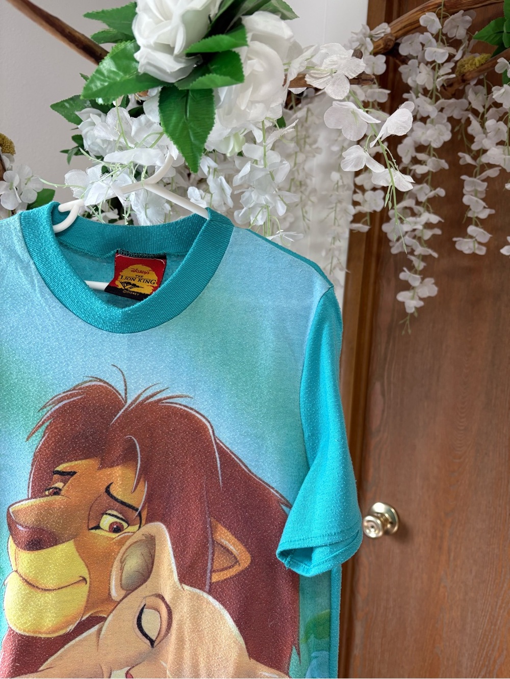 Vintage Teal Kids Nightgown with Lion King Disney Graphic - Picture 2 of 4